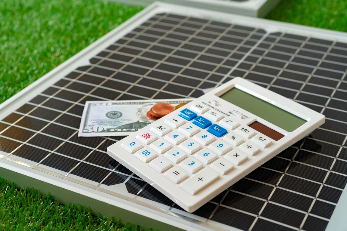 representation of saving money with solar power for your home