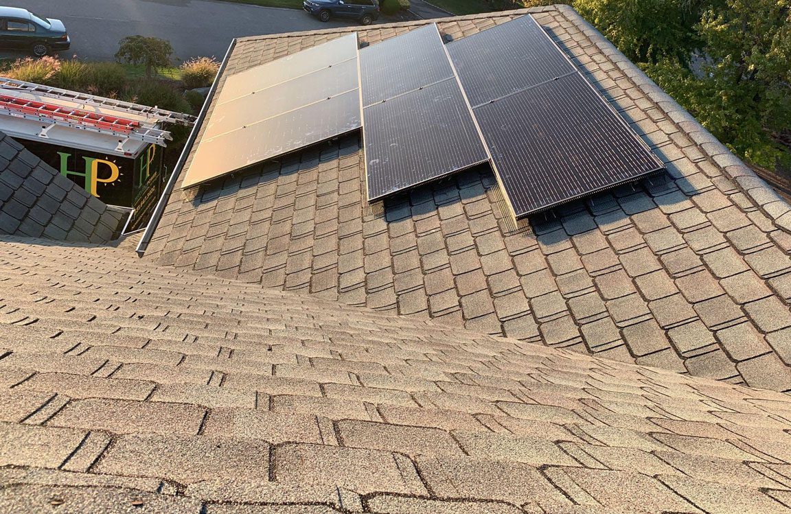 Solar panel installation on the roof of a New Jersey home