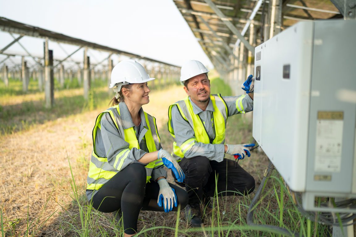 servicing solar array